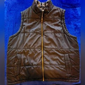 Weatherproof‎ Vintage Black Classic Men's 2XL Flannel Lined Puffer Vest